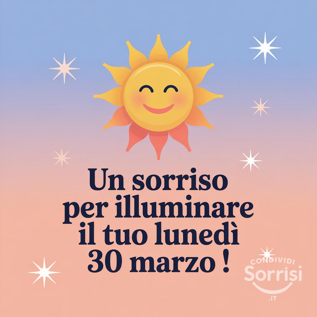 Un sorriso per illuminare il tuo lunedì 30 marzo !