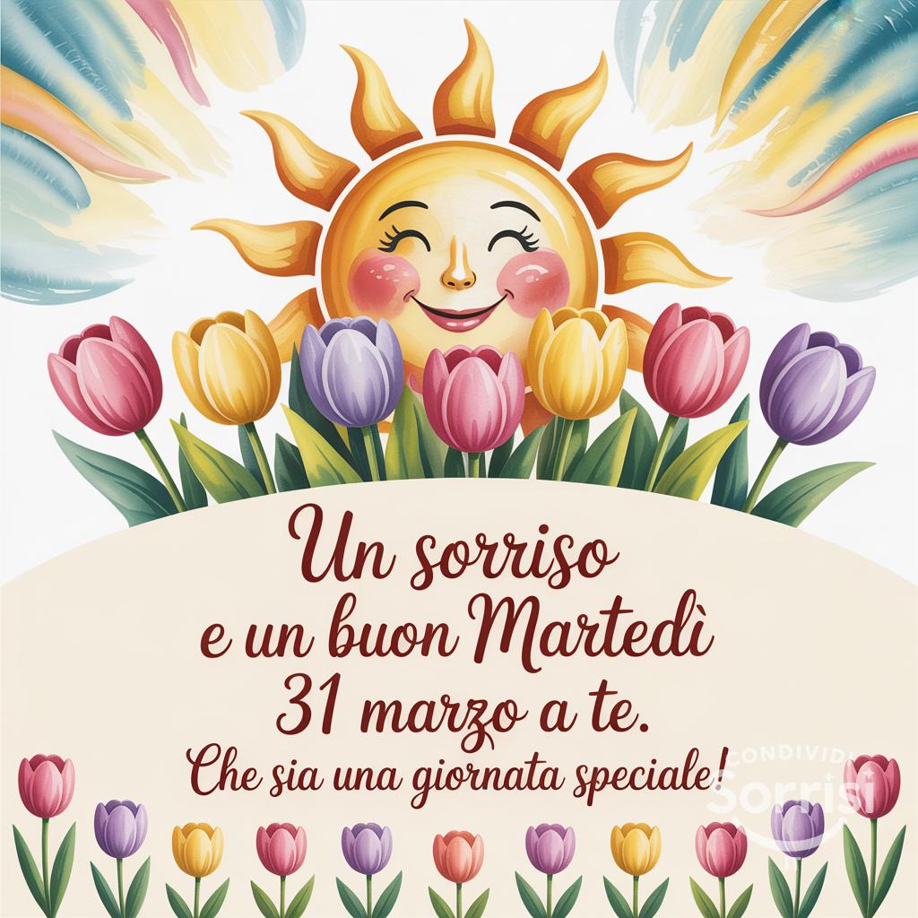 Un sorriso e un buon martedì 31 marzo a te. Che sia una giornata speciale!