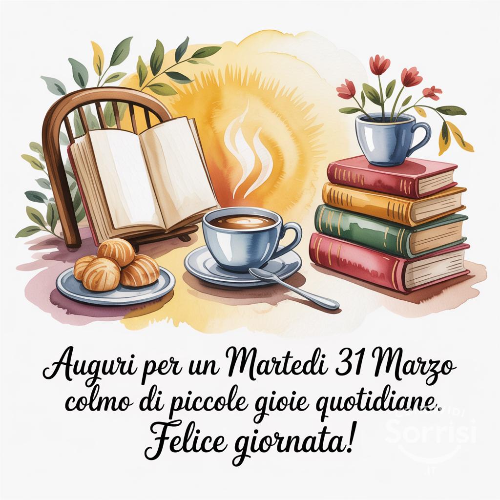 Auguri per un martedì 31 marzo colmo di piccole gioie quotidiane. Felice giornata!