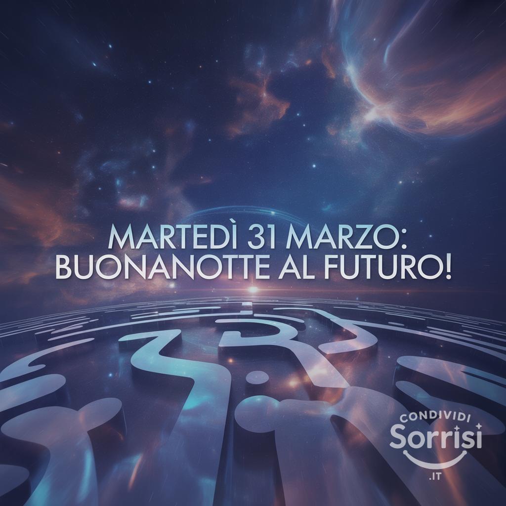 Martedì 31 marzo: buonanotte al futuro!