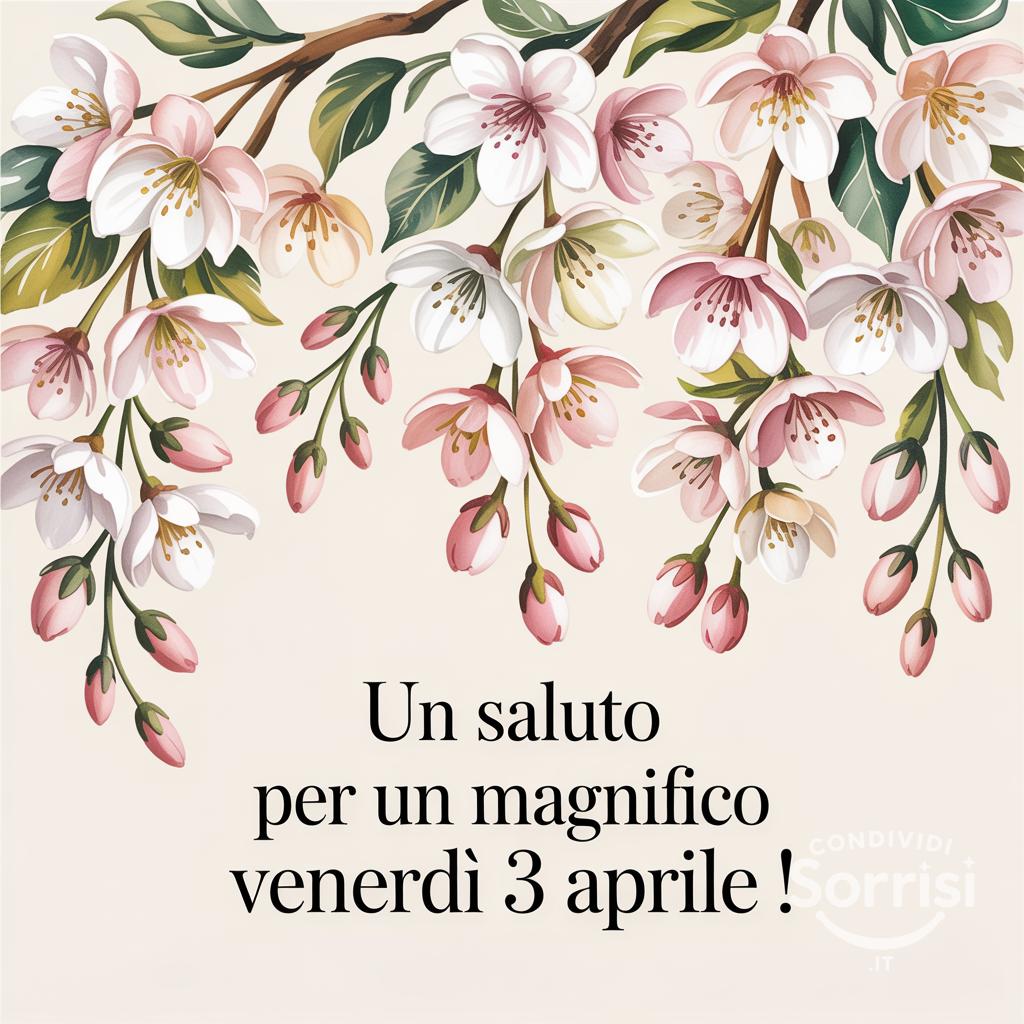 Un saluto per un magnifico venerdì 3 aprile !