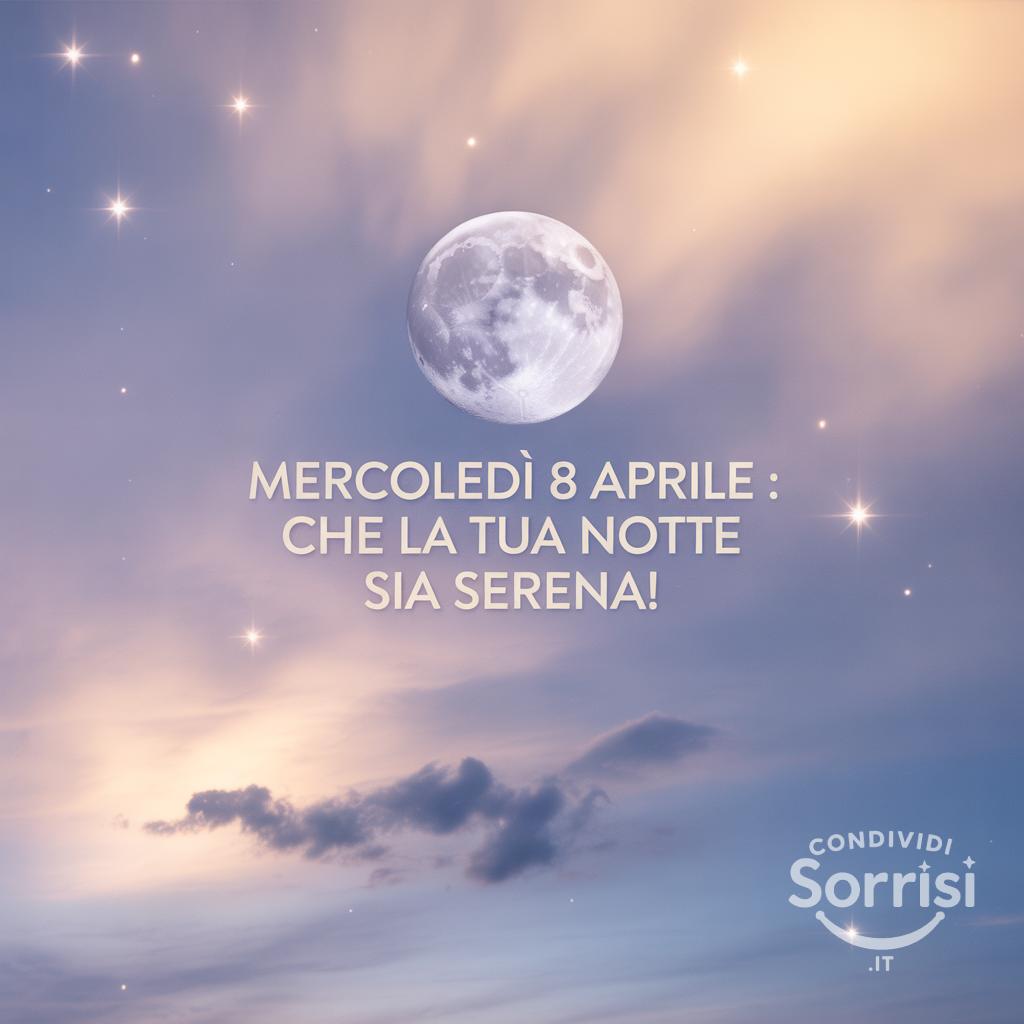 Mercoledì 8 aprile : che la tua notte sia serena!