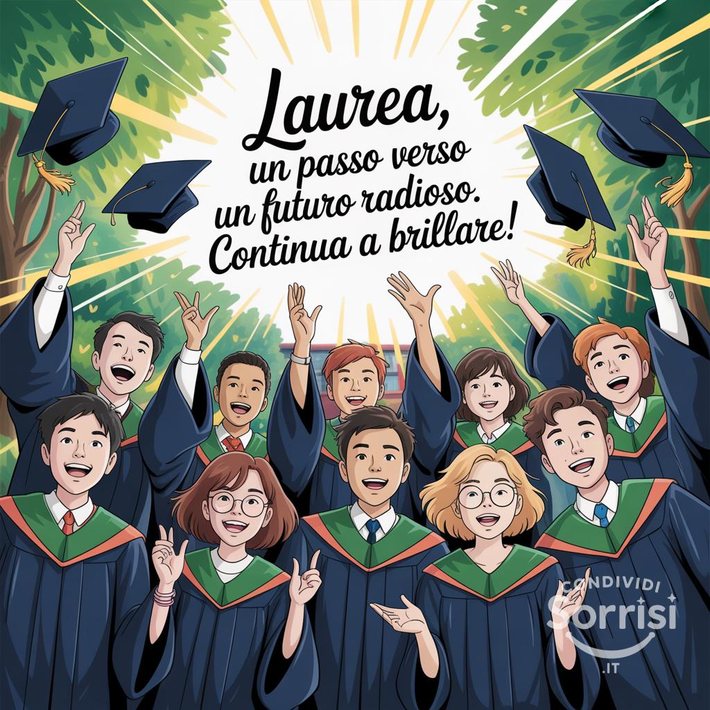 Laurea, un passo verso un futuro radioso. Continua a brillare!