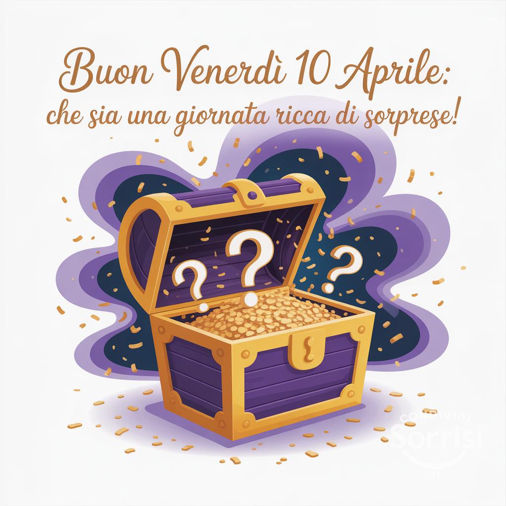 Buon venerdì 10 aprile: che sia una giornata ricca di sorprese!