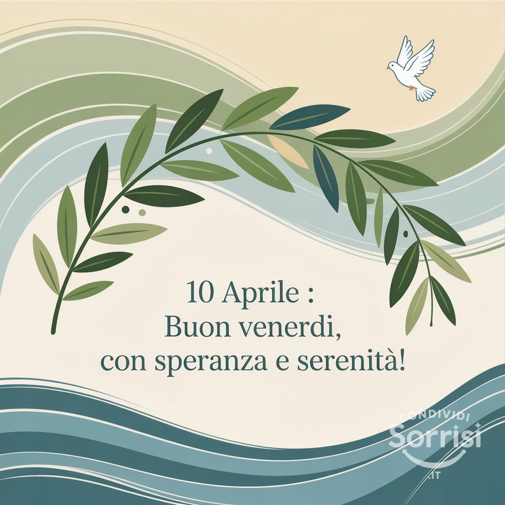 10 aprile : buon venerdì, con speranza e serenità!