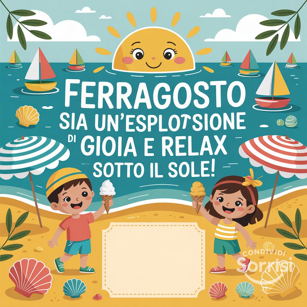 Ferragosto sia un'esplosione di gioia e relax sotto il sole!
