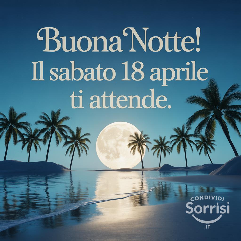 Buona notte! Il sabato 18 aprile  ti attende.