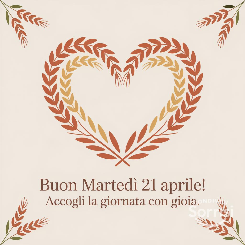 Buon martedì 21 Aprile! Accogli la giornata con gioia.