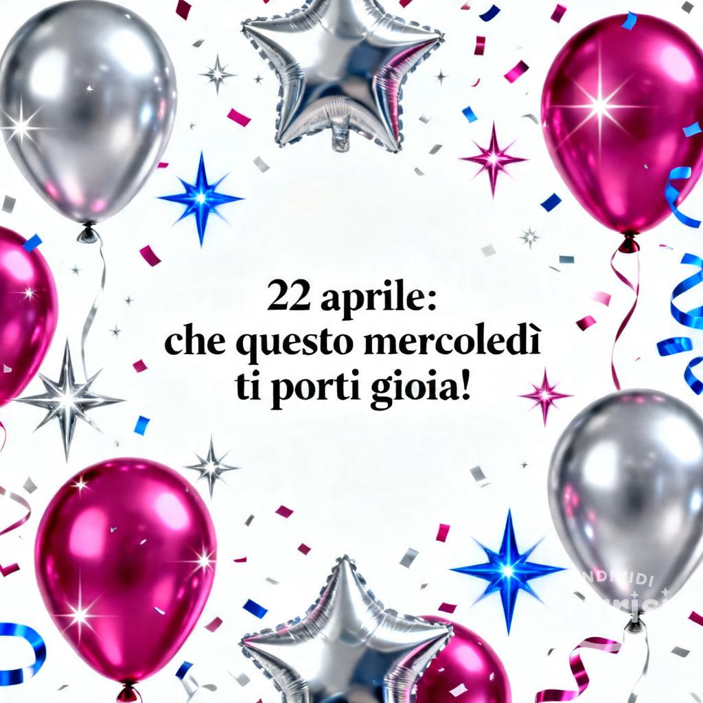 22 aprile : che questo mercoledì ti porti gioia!