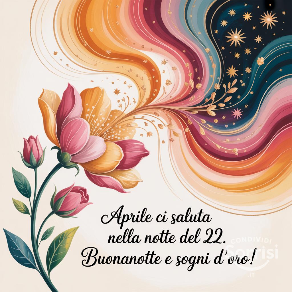 Aprile  ci saluta nella notte del 22. Buonanotte e sogni d'oro!