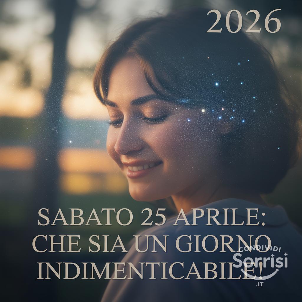Sabato 25 Aprile: che sia un giorno indimenticabile!