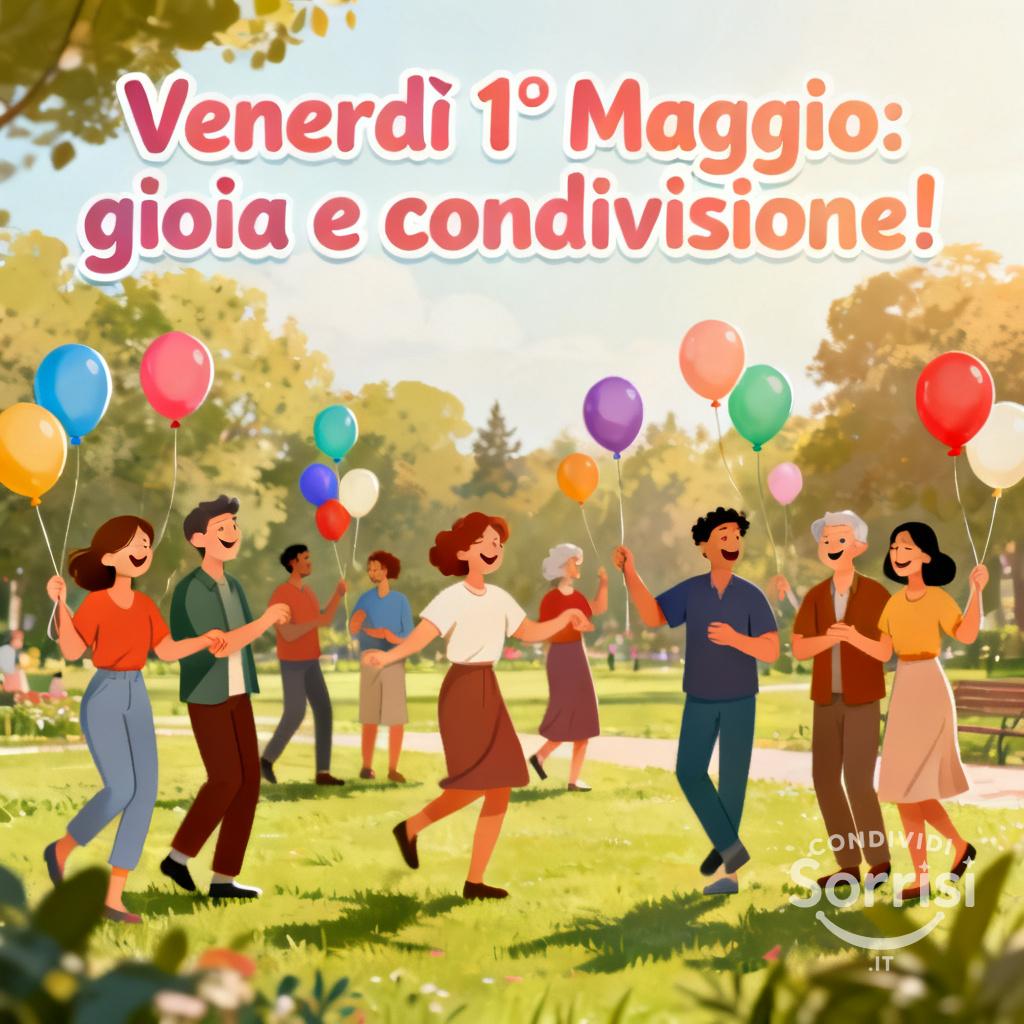 Venerdì 1° Maggio: gioia e condivisione!
