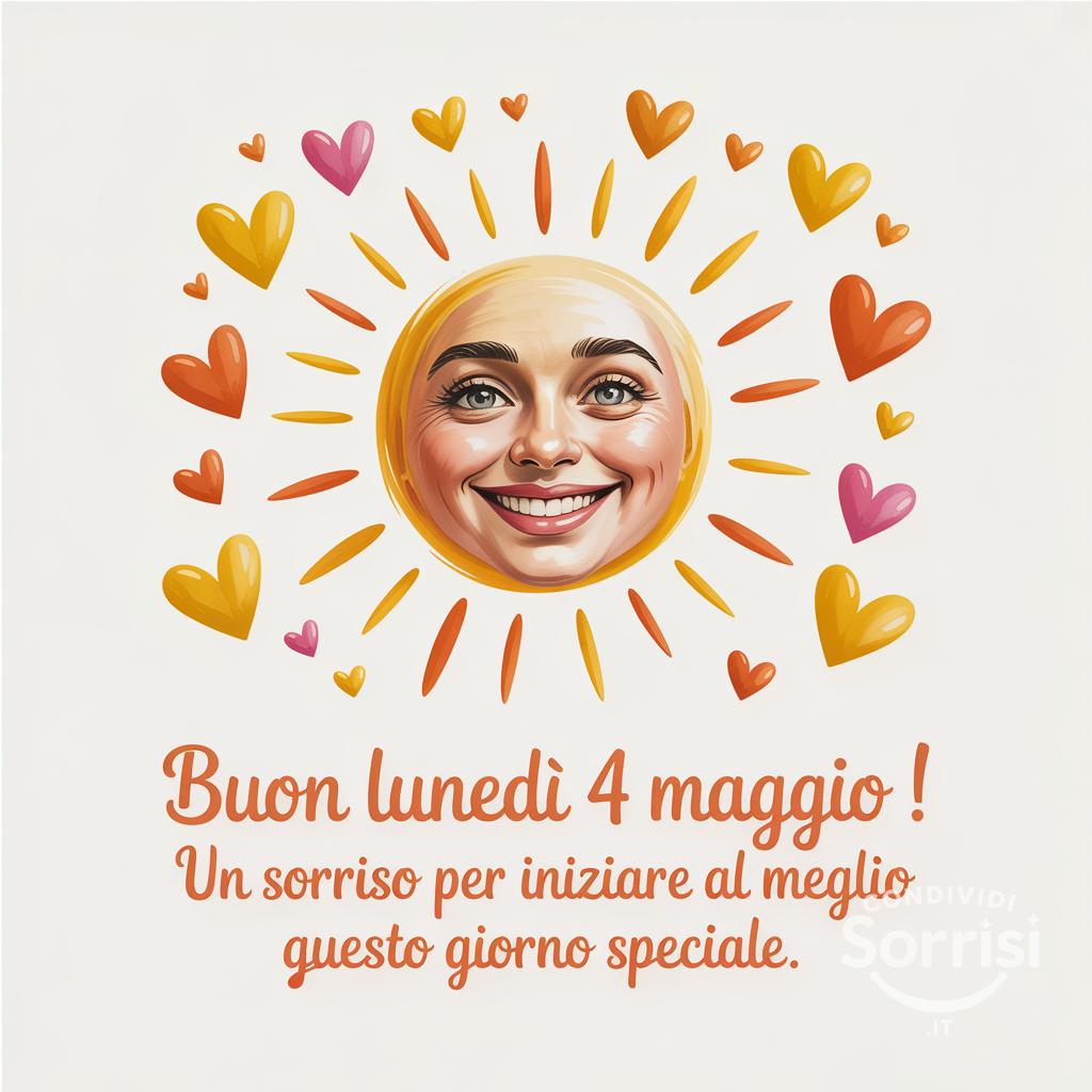 Buon Lunedì 4 Maggio ! Un sorriso per iniziare al meglio questo giorno speciale.