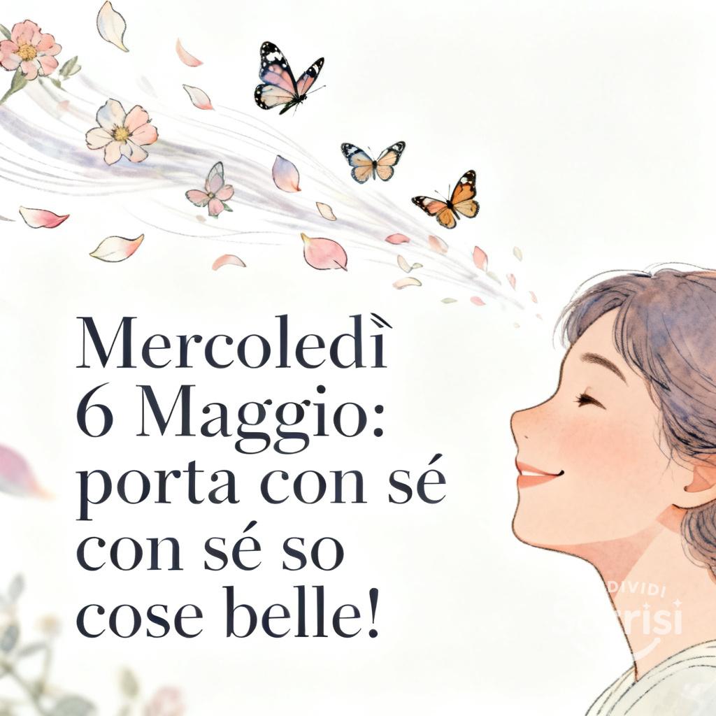 Mercoledì 6 Maggio: porta con sé solo cose belle!