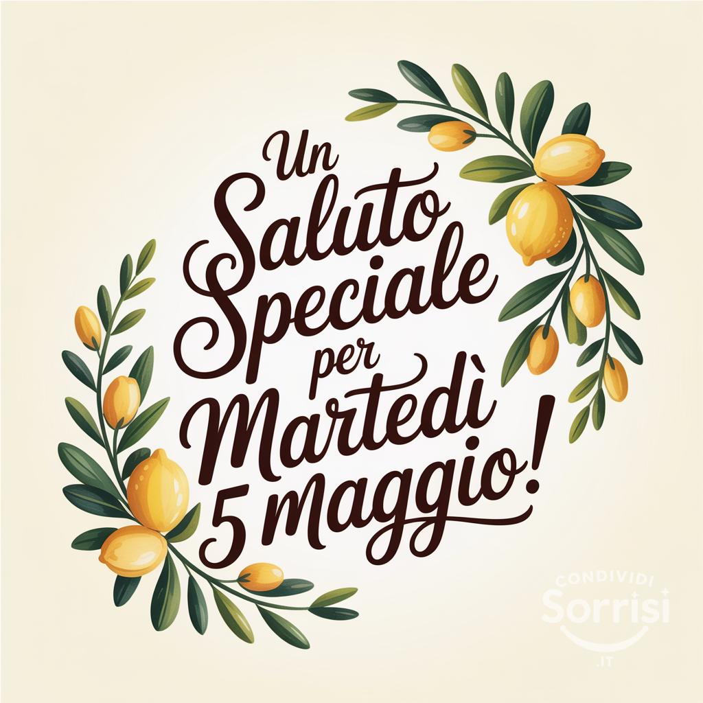 Un saluto speciale per martedì 5 maggio!