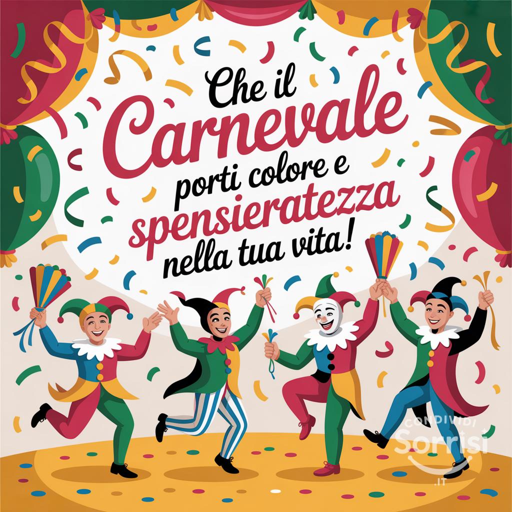 Che il Carnevale porti colore e spensieratezza nella tua vita!