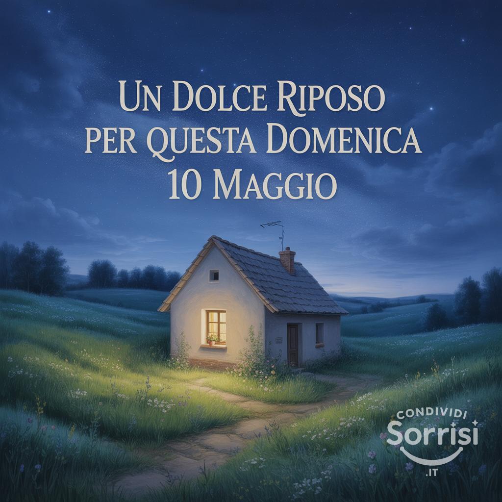 Un dolce riposo per questa domenica 10 maggio .