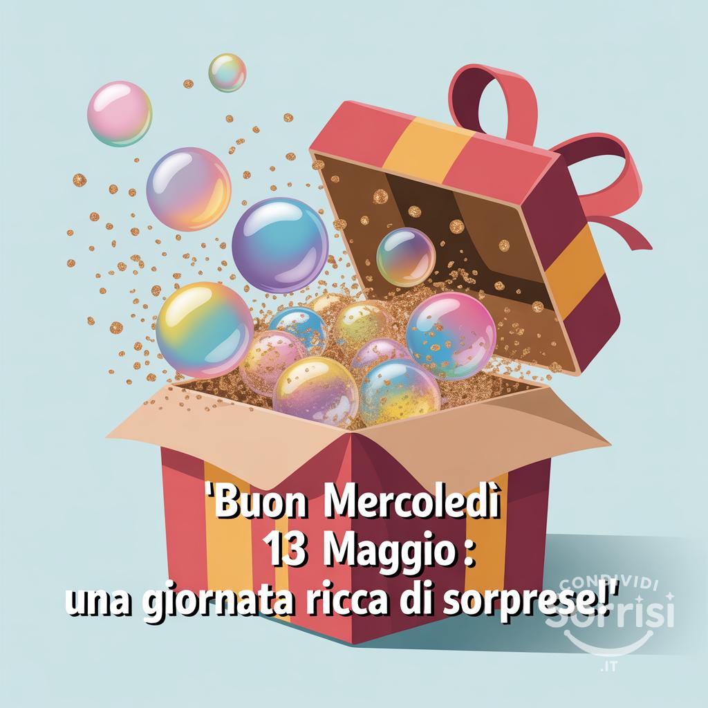 Buon Mercoledì 13 Maggio : una giornata ricca di sorprese!