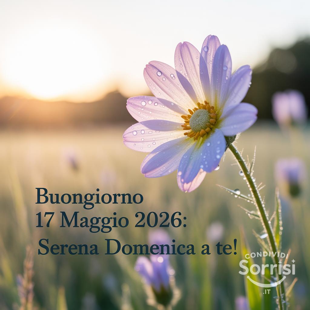 Buongiorno 17 Maggio : serena Domenica a te!