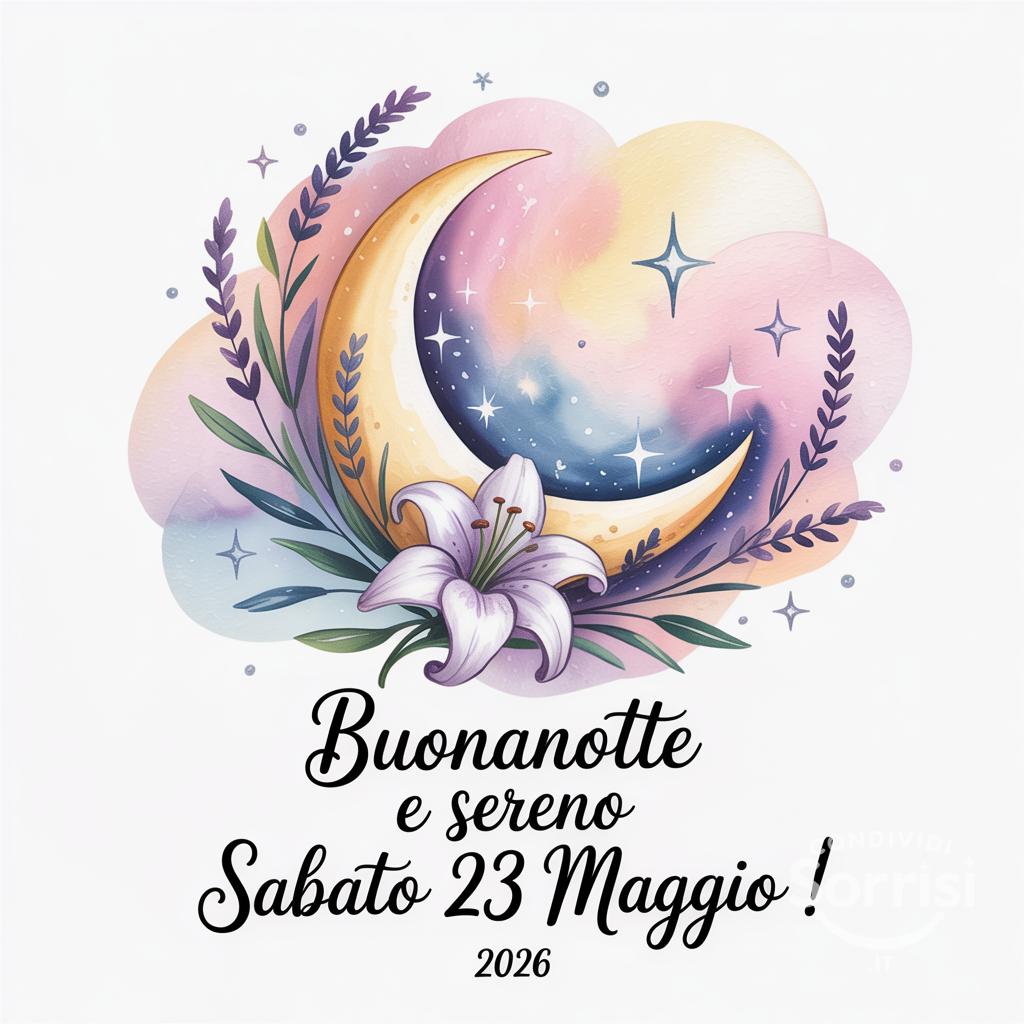 Buonanotte e sereno sabato 23 maggio !