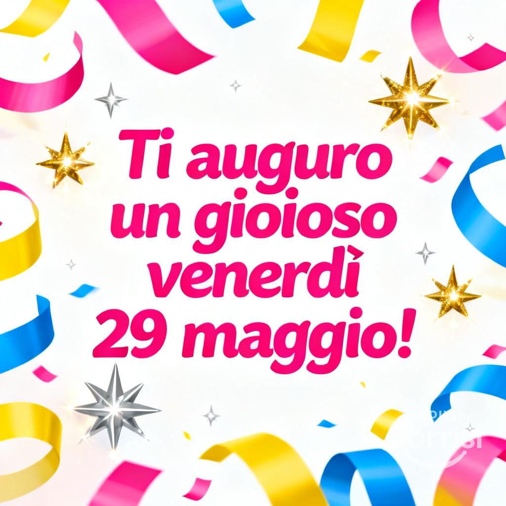 Ti auguro un gioioso venerdì 29 maggio!