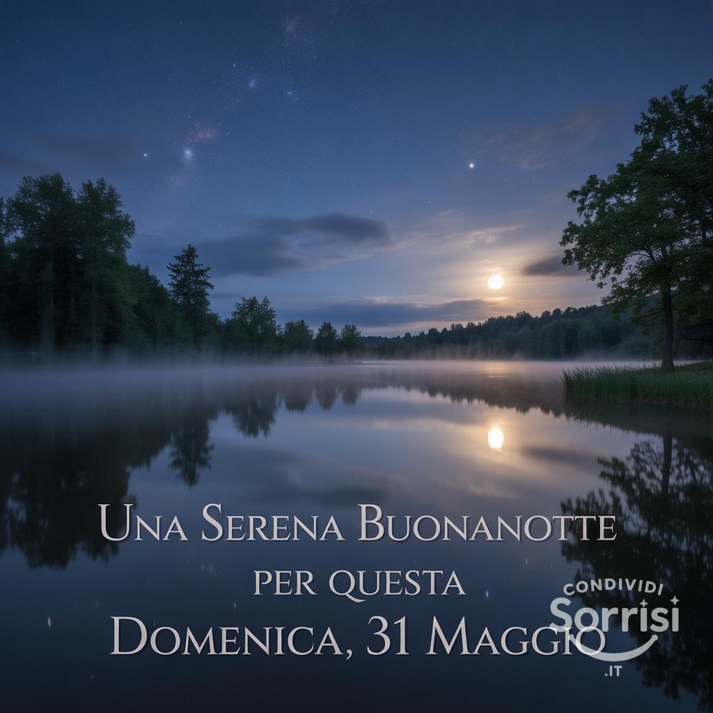 Una serena buonanotte per questa domenica, 31 Maggio .