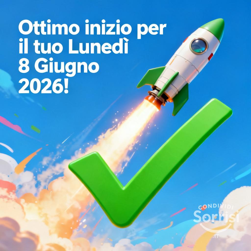 Ottimo inizio per il tuo Lunedì 8 Giugno !