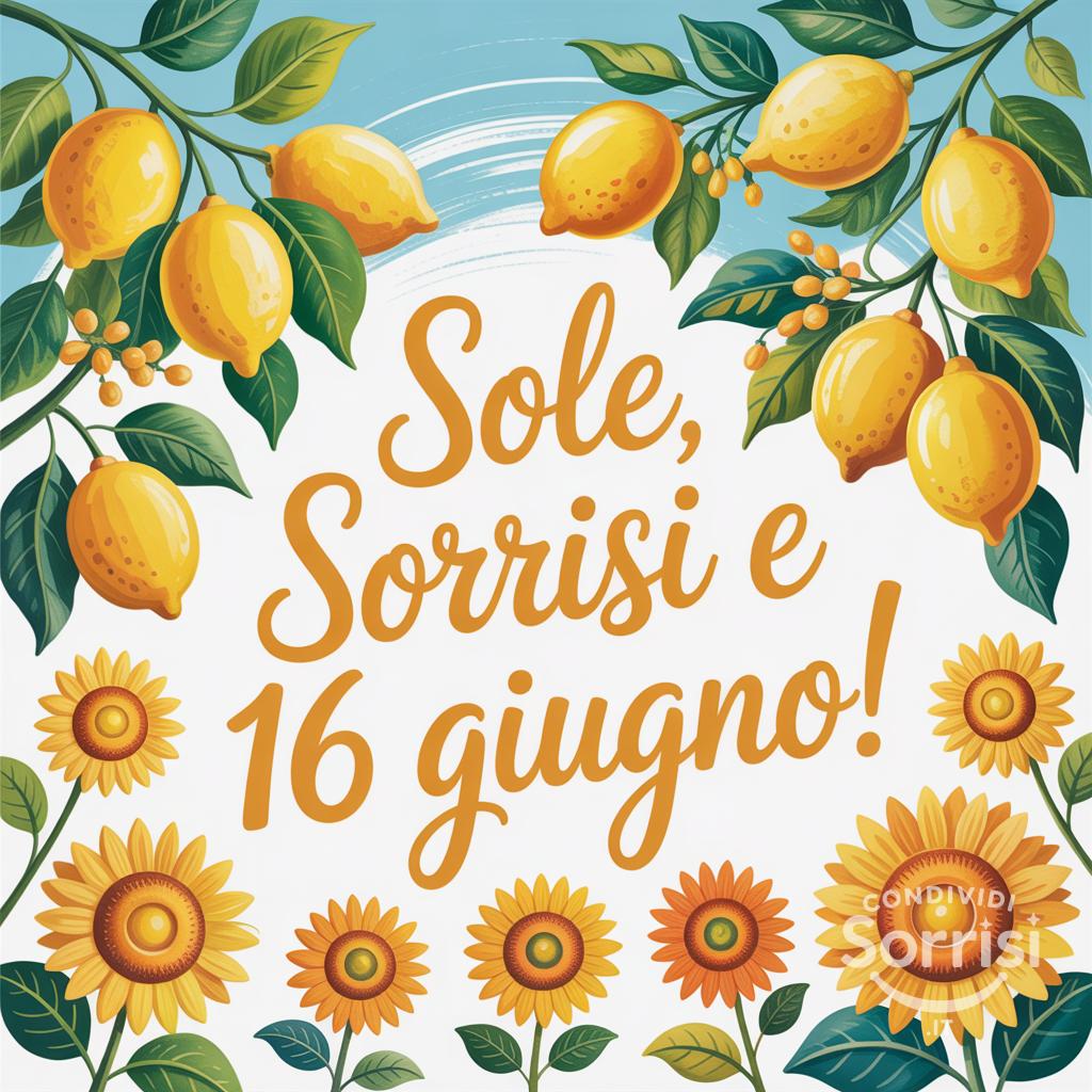 Sole, sorrisi e 16 giugno!
