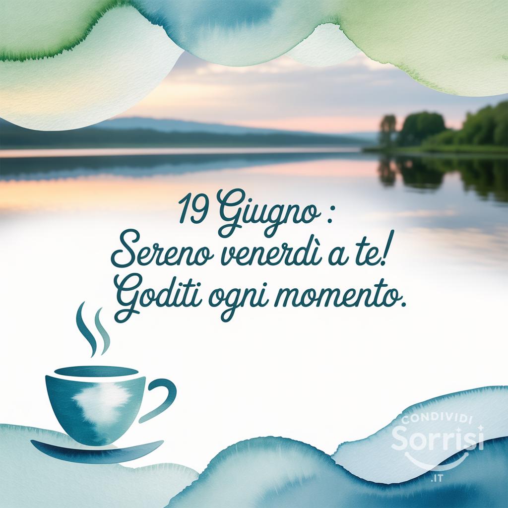 19 giugno : sereno venerdì a te! Goditi ogni momento.