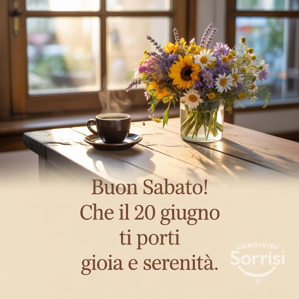 Buon sabato! Che il 20 giugno ti porti gioia e serenità.