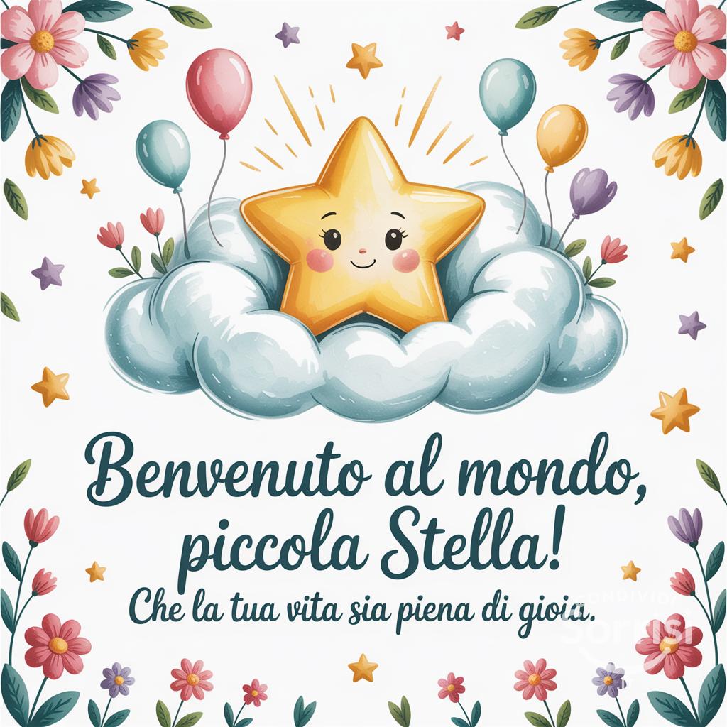 Benvenuto al mondo, piccola stella! Che la tua vita sia piena di gioia.