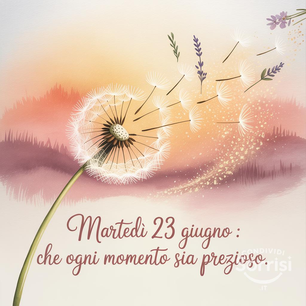 Martedì 23 giugno : che ogni momento sia prezioso.