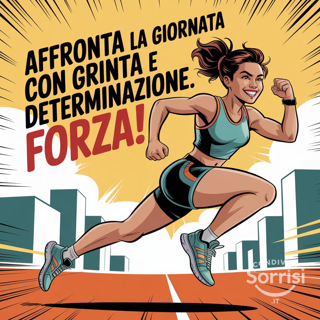 Affronta la giornata con grinta e determinazione. Forza!