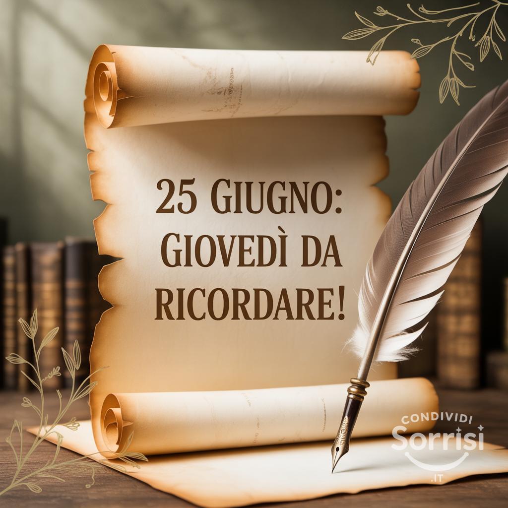 25 giugno: giovedì da ricordare!
