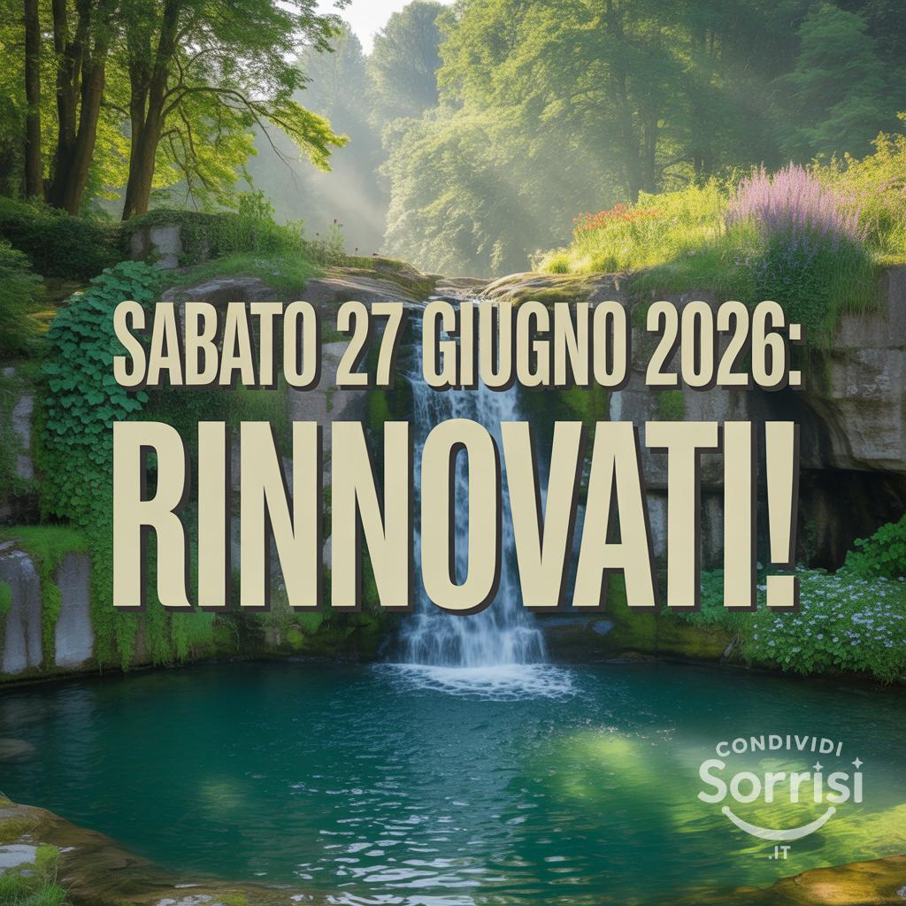 Sabato 27 Giugno : Rinnovati!