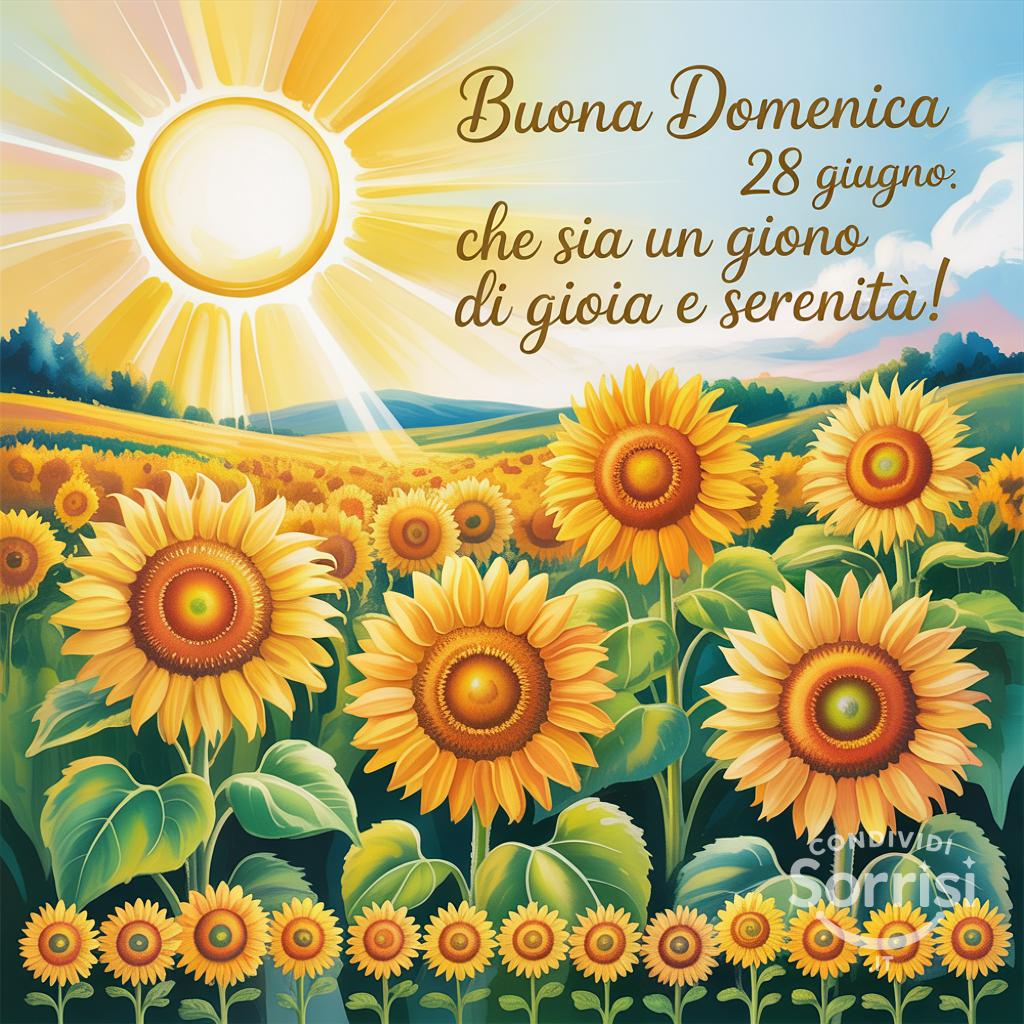 Buona domenica 28 Giugno: che sia un giorno di gioia e serenità!