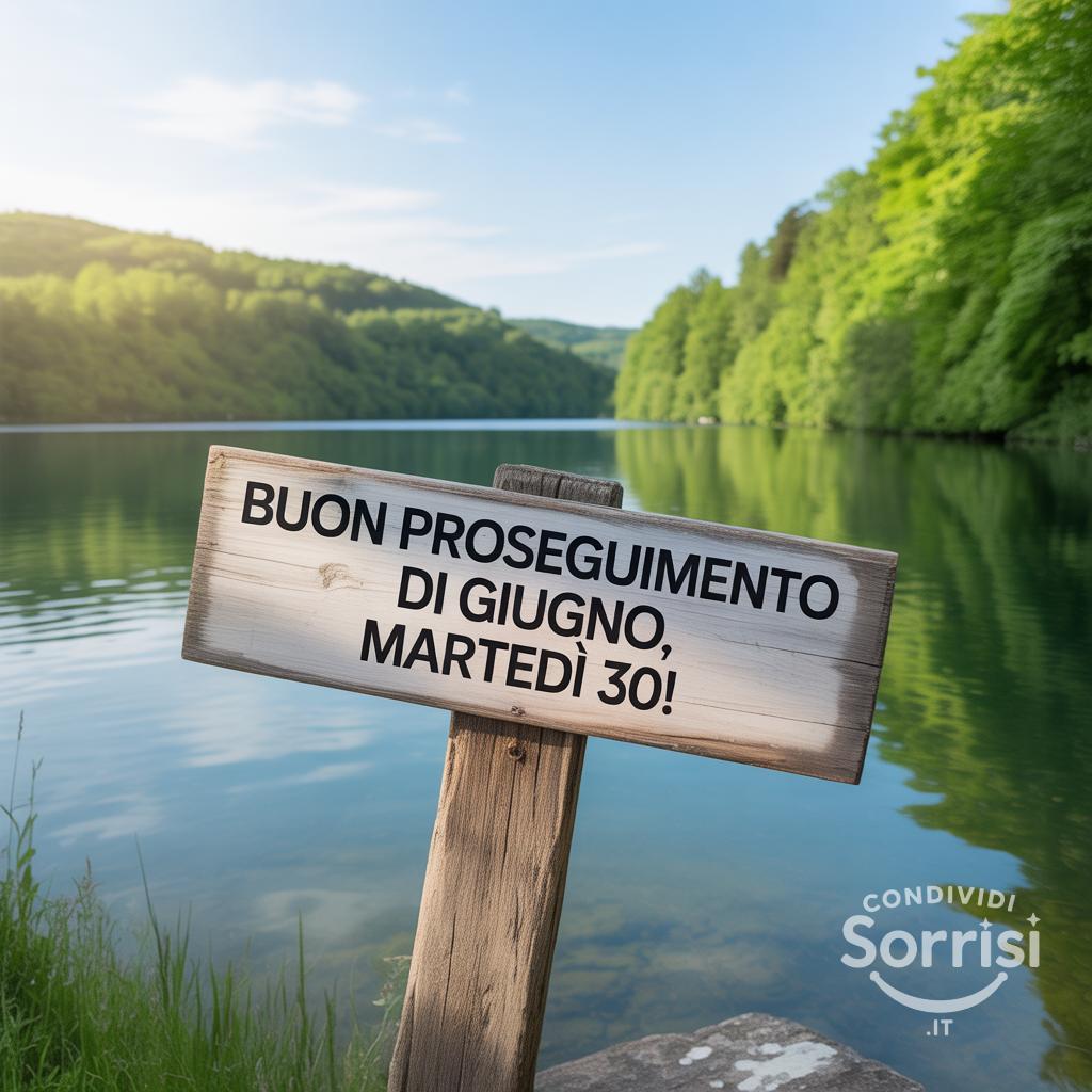 Buon proseguimento di Giugno, Martedì 30!