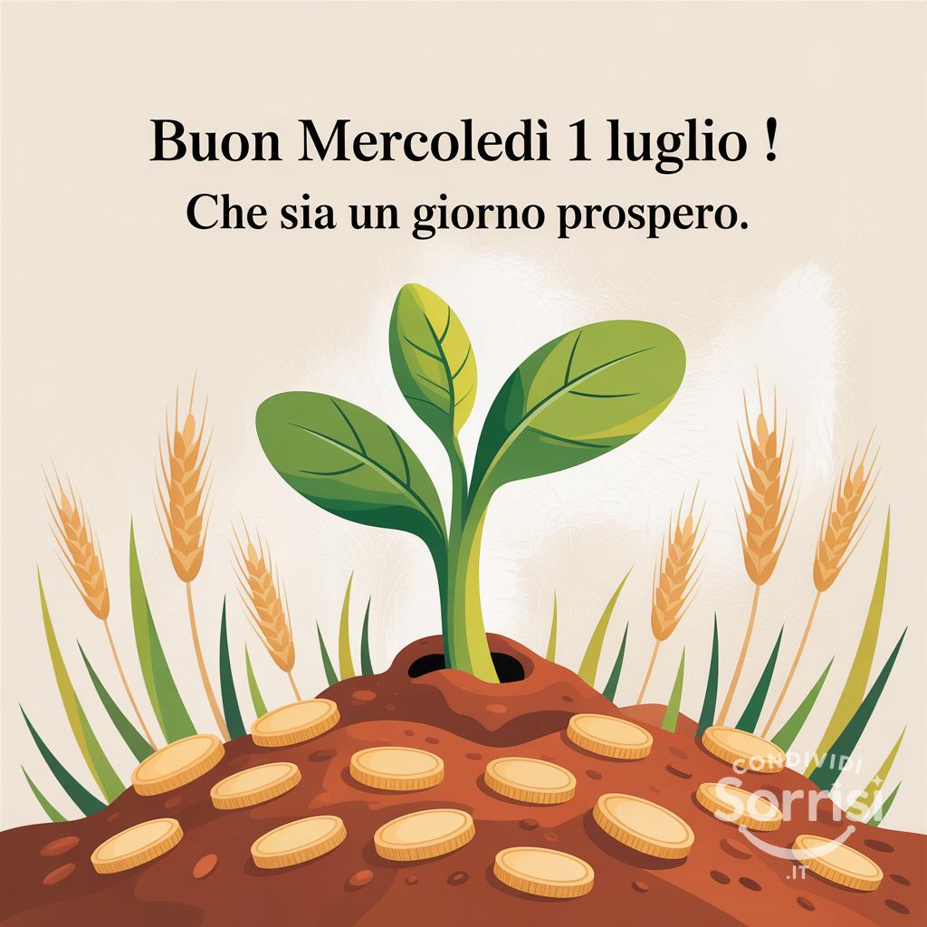 Buon Mercoledì 1 Luglio ! Che sia un giorno prospero.