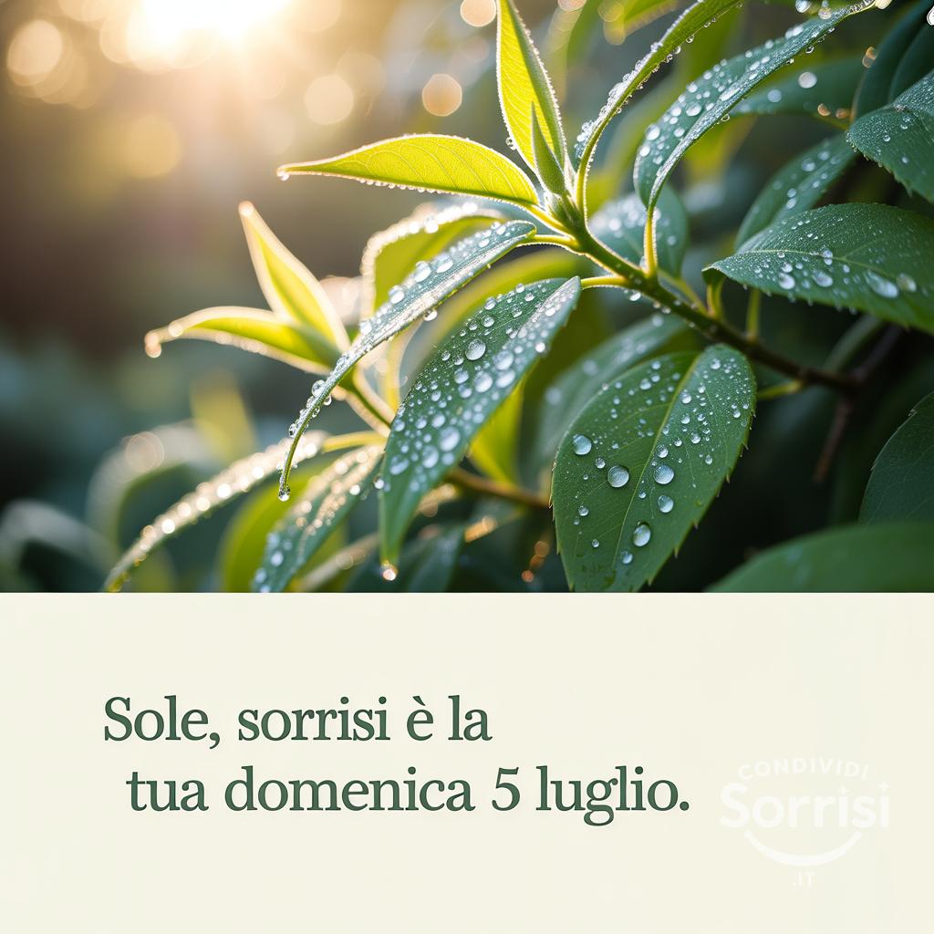 Sole, sorrisi e la tua domenica 5 luglio.